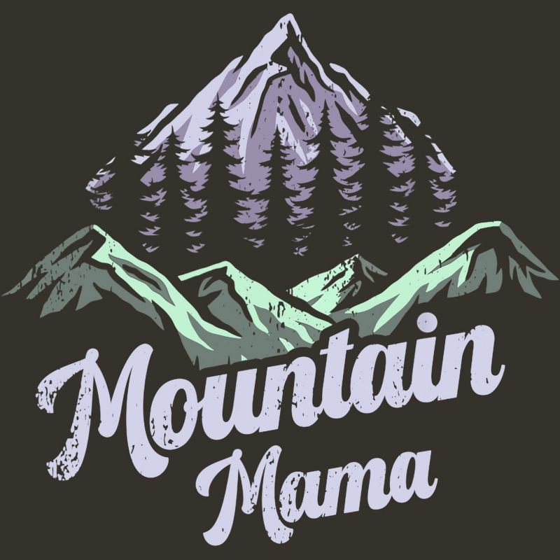 Junior's Design By Humans Mountain Mama Camping Adventure Mom By Flowerr T-Shirt, 2 of 3