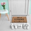 Evideco French Home Goods Sheltered Printed Front Door Mat Coir Coco Fibers Rug 24x16 - 3 of 4
