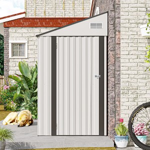 DOMETOUR Storage Shed, Single Hinge Door, Solid Structural Design, Good Ventilation, Surface With Protective Film, And Suitable For Various Scenarios - 1 of 4