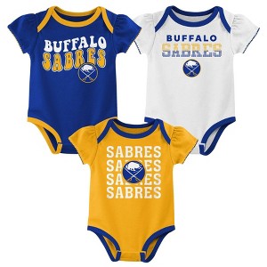NHL Buffalo Sabres Infant Girls' 3pk Bodysuits - 1 of 4