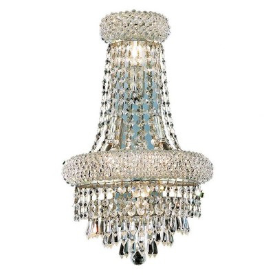 Elegant Lighting Primo 4 light Chrome Wall Sconce Clear Royal Cut Crystal