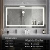 60"×32" LED Bathroom Vanity Mirror with Lights, Anti-Fog Wall Mounted Mirror with Dimmable Touch Switch for Bathroom-The Pop Home - 4 of 4