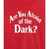 Women's - Are You Afraid of the Dark - White Logo Cropped Graphic T-Shirt - 2 of 4