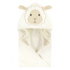 Hudson Baby Cotton Animal Face Hooded Towel, Sheep, One Size - 3 of 4