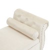 NicBex 51.25" Storage Bench Multifunctional Velvet Ottoman Bench with 1 Pillow for Bedroom, Entryway - 4 of 4