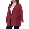 Agnes Orinda Women's Plus Size Long Sleeves Lapel Button with Pockets Office Work Jackets Blazer - 2 of 4