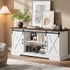 Farmhouse Tv Stand for 65 Inches TVs, Entertainment Center with Storage and Sliding Barn Doors, Adjustable Shelf Modern Media TV Console - 3 of 4