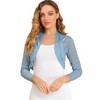 INSPIRE CHIC Women's Elegant Sheer Floral Lace Crop Bolero Shrug - 3 of 4
