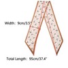 INSPIRE CHIC Women's Floral Printed Flowers Skinny Long Satin Silky Neck Scarves 1Pc - 3 of 4