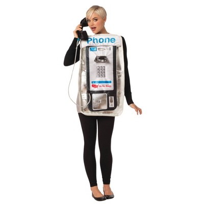 Imposta Costumes Adult Pay Phone Costume Bodysuit Silver One Size