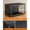 Feandrea Dog Crate Furniture, 56.1" Kennel for Dogs Indoor up to 105 lb, Heavy-Duty Dog Cage, Double-Door Dog House, Ink Black - 2 of 4