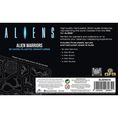 Alien Warriors 30mm Black Hard Plastic Miniatures Set