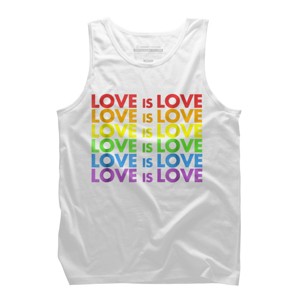 Adult Design By Humans Pride Love is Love By Luckyst Tank Top - White - Medium - 1 of 2