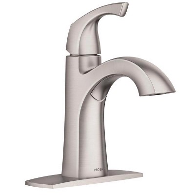 Brushed Nickel High Arc Single Handle Bathroom Faucet