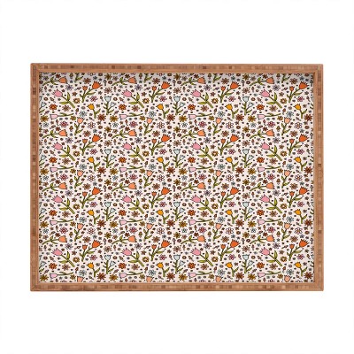 Doodle By Meg Tulip Print Rectangular Tray - Deny Designs