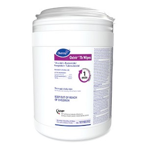 Diversey Oxivir TB Disinfectant Wipes, 6 x 6.9, Characteristic Scent, White, 160/Canister, 4 Canisters/Carton - 1 of 4