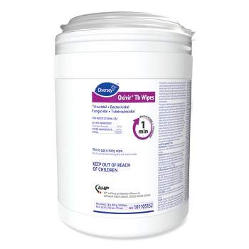 Diversey Oxivir TB Disinfectant Wipes, 6 x 6.9, Characteristic Scent, White, 160/Canister, 4 Canisters/Carton