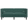 vidaXL Chesterfield Sofa Dark Green - 3 of 4