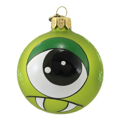 Blu Bom 3.5" Monster With Fangs Ornament Halloween Mike Boo  -  Tree Ornaments