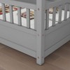 Kumasinova Solid Wood Twin/Full Bed Frame,Kids Floor Bed with Safety Rails,Twin/Full Size Bed Frame with House Roof Design,Bed Frames for Children - 4 of 4