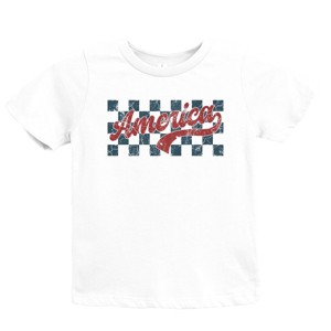The Juniper Shop Checkered America Retro Youth Short Sleeve Tee - 1 of 4
