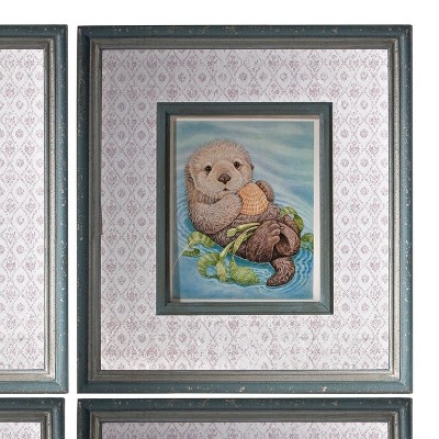 Set of 6 Baby Animals Framed Wall Art 16x18"