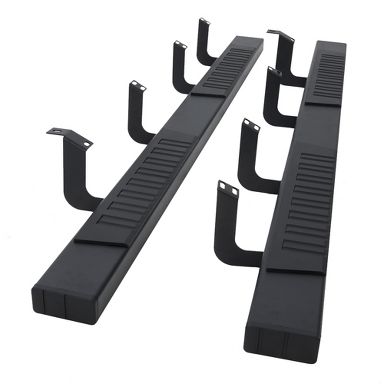TruAIR 6-Inch Black Aluminum/ABS Running Boards for 2019-2025 Chevy Silverado 1500 Regular Cab ¨C Anti-Corrosion Side Steps (Pair