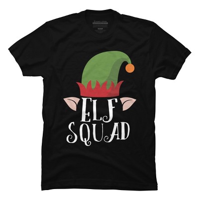 Men's Design By Humans Christmas Elf Squad By GiftsIdeas T-Shirt
