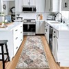 Washable  Area Rug, Non-Slip TPR Backing, Stain Resistant, Vintage Floral Design, Foldable Low Pile Accent Carpet for Living Room & Bedroom - 2 of 4