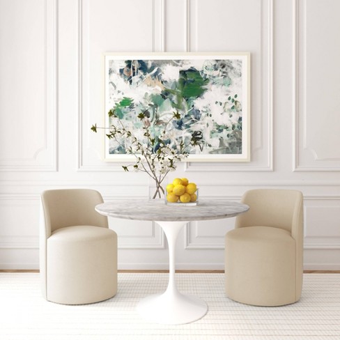 Jessa Dining Chair in Velvet Pearl Threshold Upholstered Rubberwood Frame Spot Clean