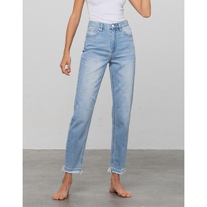 Women's High Rise Premium Girlfriend Jeans - Insane Gene - 1 of 3