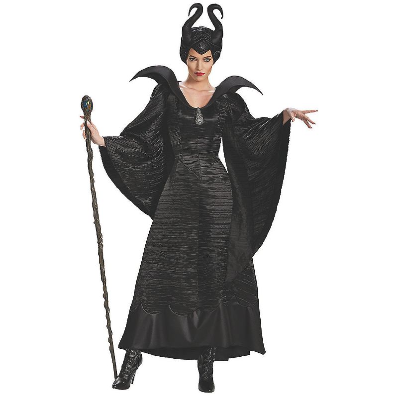 Womens Maleficent Christening Gown Deluxe Costume - X Large - Black, 1 of 2