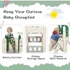 Kids Slide Playset Structure,Playhouse with Slide, Ring Toss, and Basketball Hoop, Toy Storage Organizer for Toddlers, Kids Climbers Playground - 3 of 4