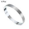 Unique Bargains Stainless Steel Seamless Nonstick Mirror Coating Round Cake Ring 4 Pcs - 3 of 4