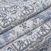 Vintage Machine Area Rug  Non Shedding Soft Distressed Flower Printed Indoor Carpet Non Slip Floor Mat - 4 of 4