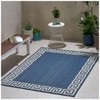 VisioGear Area Rug, 7'*5'3"’ Vintage Large Non-slip Rug For Living Room Kitchen Bedroom, Beige & Blue, 84"*63"*0.16" - 2 of 4