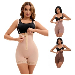 INSPIRE CHIC Women's 3 Packs Cami Convertible Straps Tummy Control Front Hook Closure Body Shapers - 1 of 4