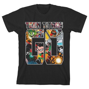 Teen Titans Go Text Graphics Trap Black T-shirt Toddler Boy to Youth Boy - 1 of 3