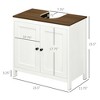 Gulches Modern Floor Standing Bathroom Sink Cabinet, Freestanding Storage Cupboard, Antique White, 23.5" W x 11.75" D x 23.5" H - 3 of 4