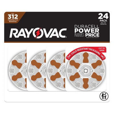 Rayovac Hearing Aid Battery Size 312 24pk - Brown