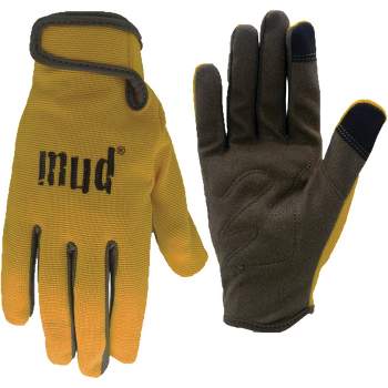 Mud Gloves  Women's Medium/Large Synthetic Leather Saffron Garden Glove MD51001S-WML