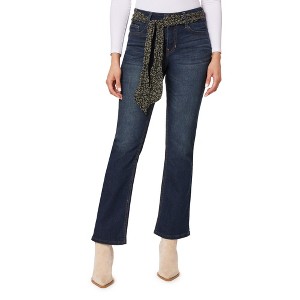 Angels Forever Young Women's Everflex Curvy Belted Bootcut Mid-Rise Jeans - 1 of 3