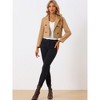 INSPIRE CHIC Women's Notched Lapel Collar Button Casual Office Blazers - 4 of 4