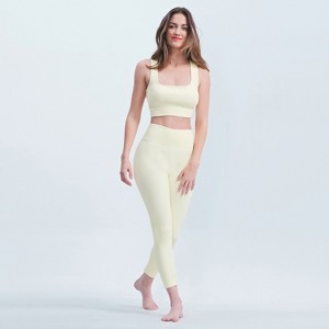 Dexmalle Off White Women's Yoga Pants for women leg training - 1 of 4