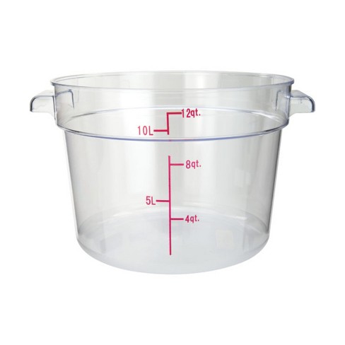 Cambro 1 Qt. Clear Round Polycarbonate Food Storage Container