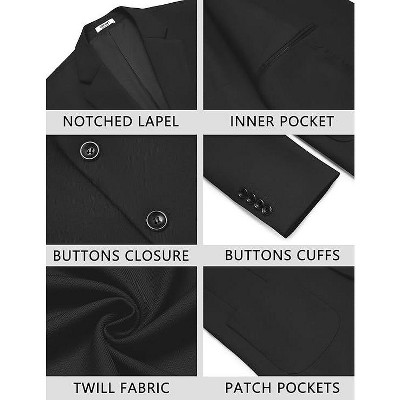 COOFANDY Men's Casual Blazer Jacket Slim Fit Two Button Suit Jackets Lightweight Knit Sport Coat Navy Blue M — фото 5