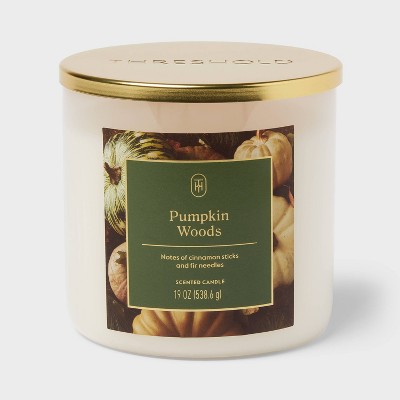 3 Wick Lidded Pumpkin Woods Jar Candle 19oz - Threshold™