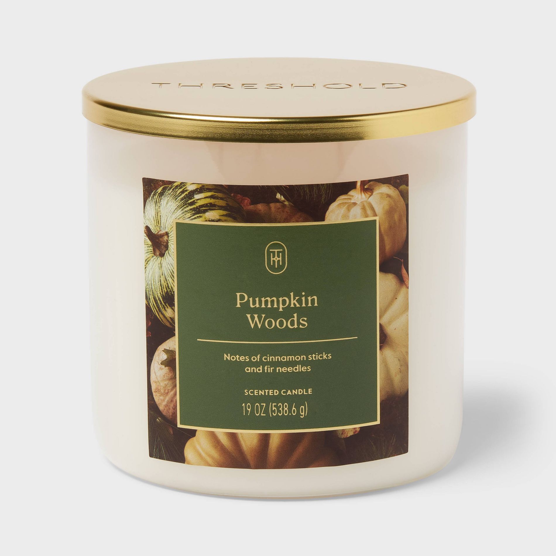 3 Wick Lidded Pumpkin Woods Jar Candle 19oz - Threshold™