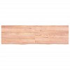 vidaXL Wall Shelf Light Brown 55.1 in.x15.7 in.x(0.8 in.-1.6 in.) Treated Solid Wood Oak - 3 of 4