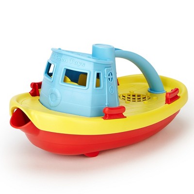Green Toys: My First Tugboat Blue Top - Fun Floating Bathtime Play Toy, Ages 6 Months+